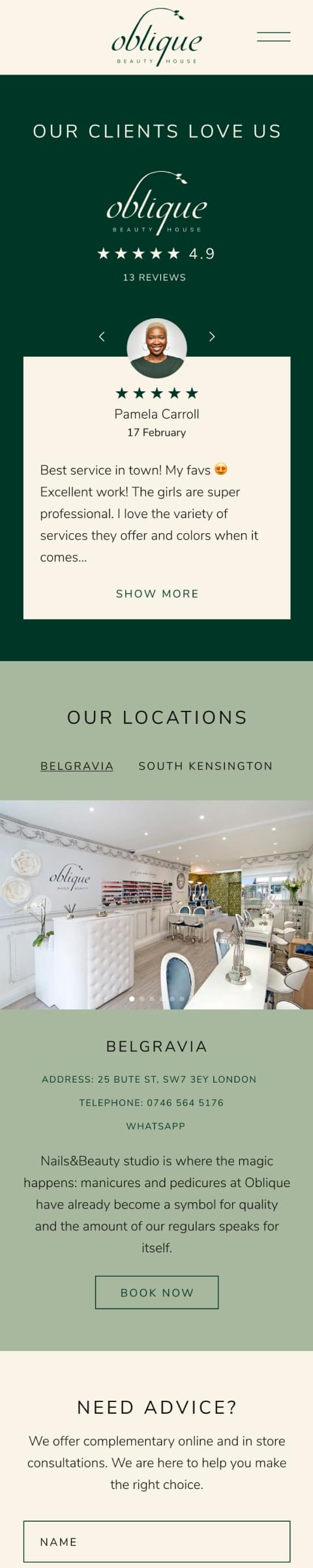 Oblique - beauty salon and aesthetic clinic