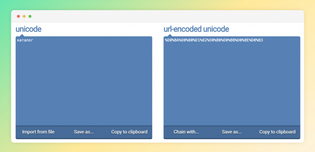 unicode конвертер unicode конвертер
